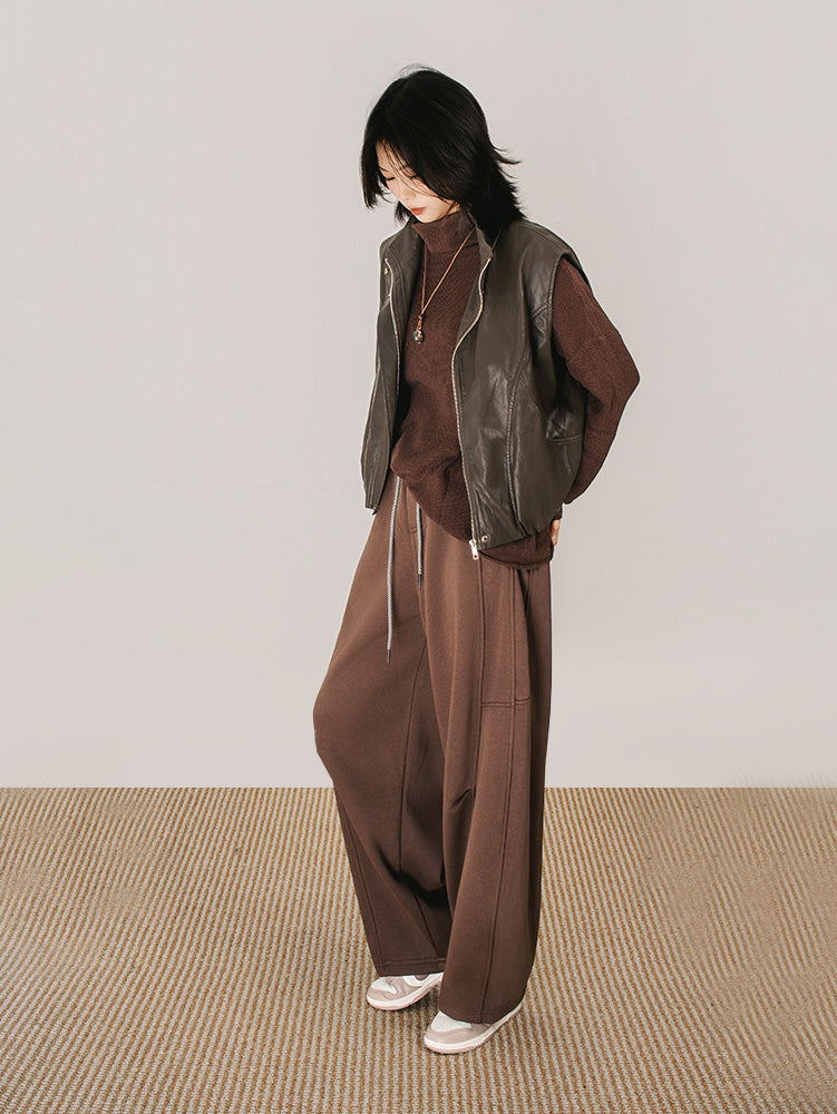 ユニセックス裏ボアカーブパンツ　