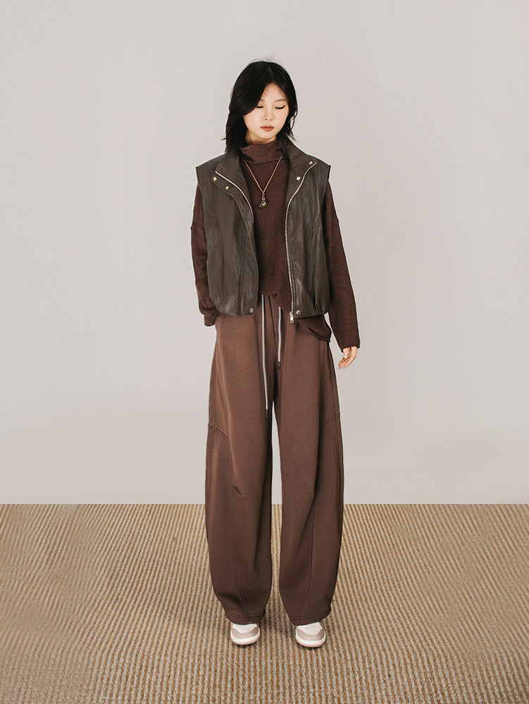 ユニセックス裏ボアカーブパンツ　