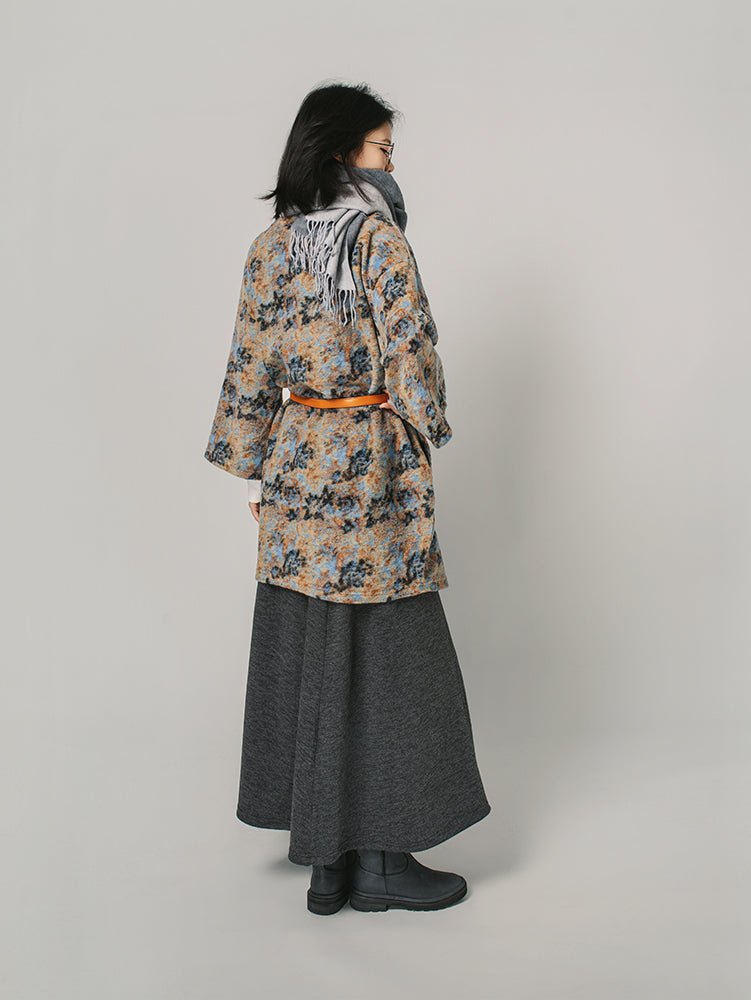 ジップカーデ＆スカートセットアップ