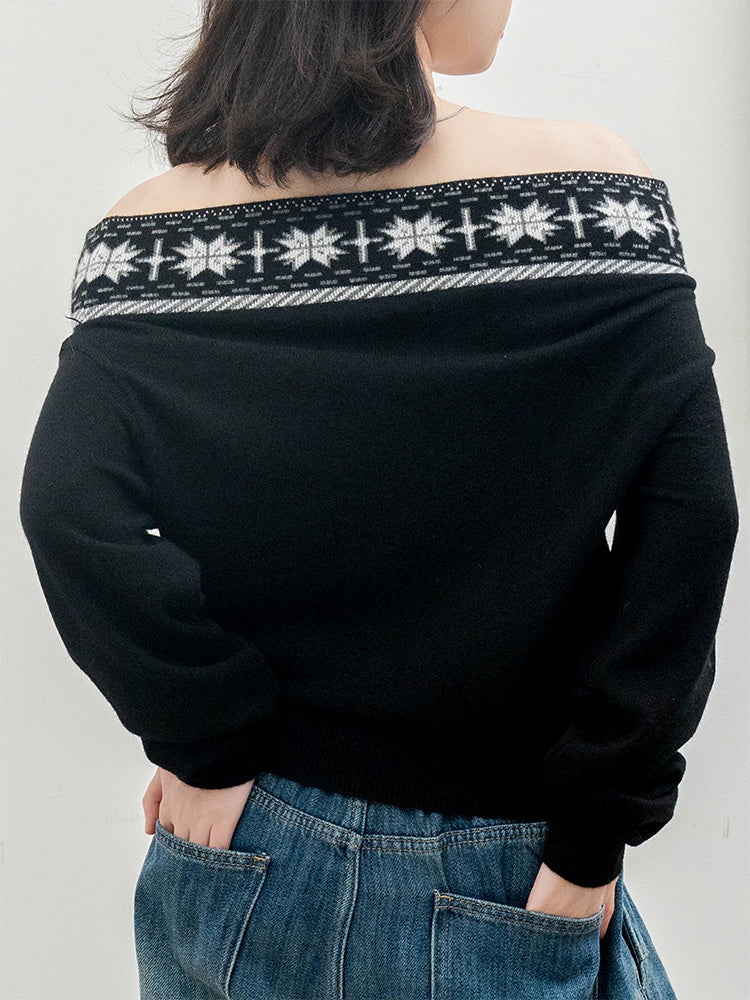 オフショルダーセーター