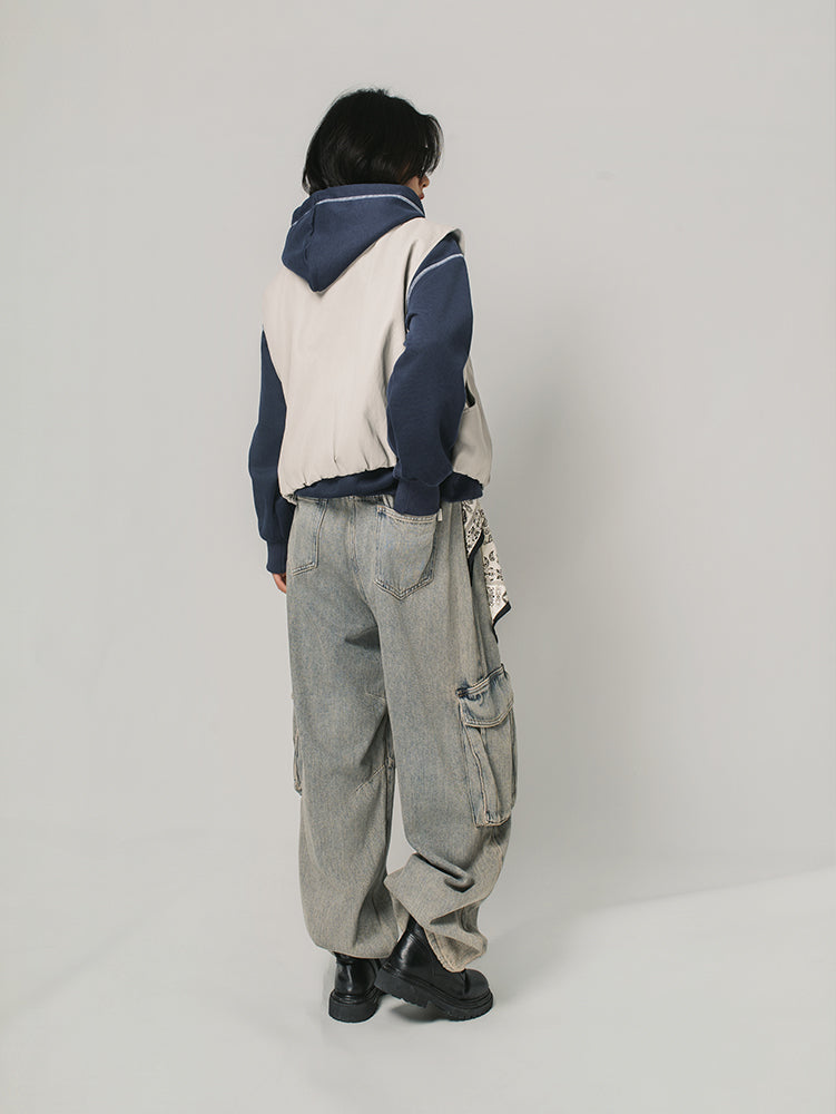 ワイドデニムカーゴパンツ