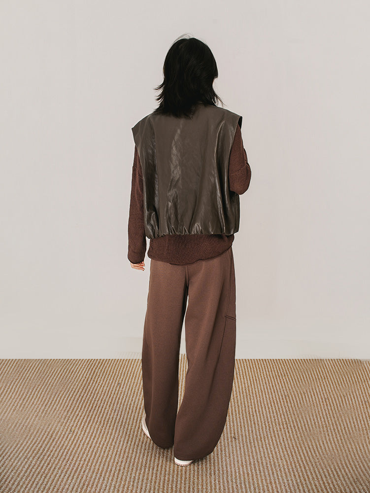 ユニセックス裏ボアカーブパンツ　