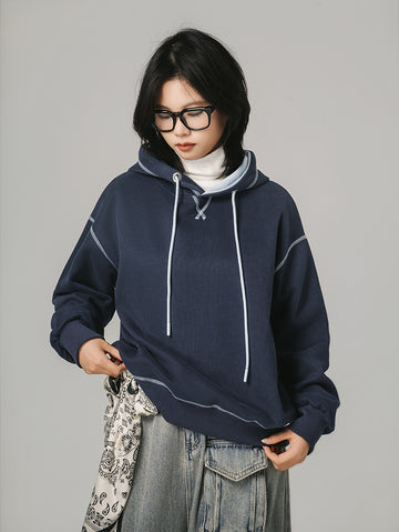 ゆっとりパーカー（ネイビー）