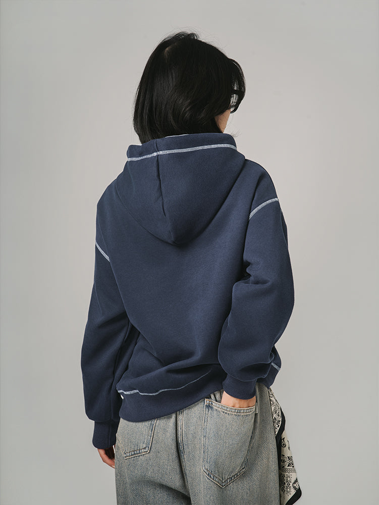 ゆっとりパーカー（ネイビー）