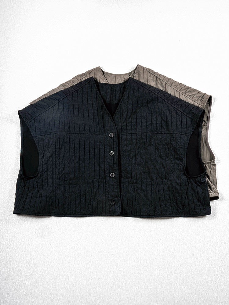 ポケット付きゆったりベスト