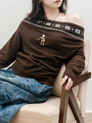 オフショルダーセーター