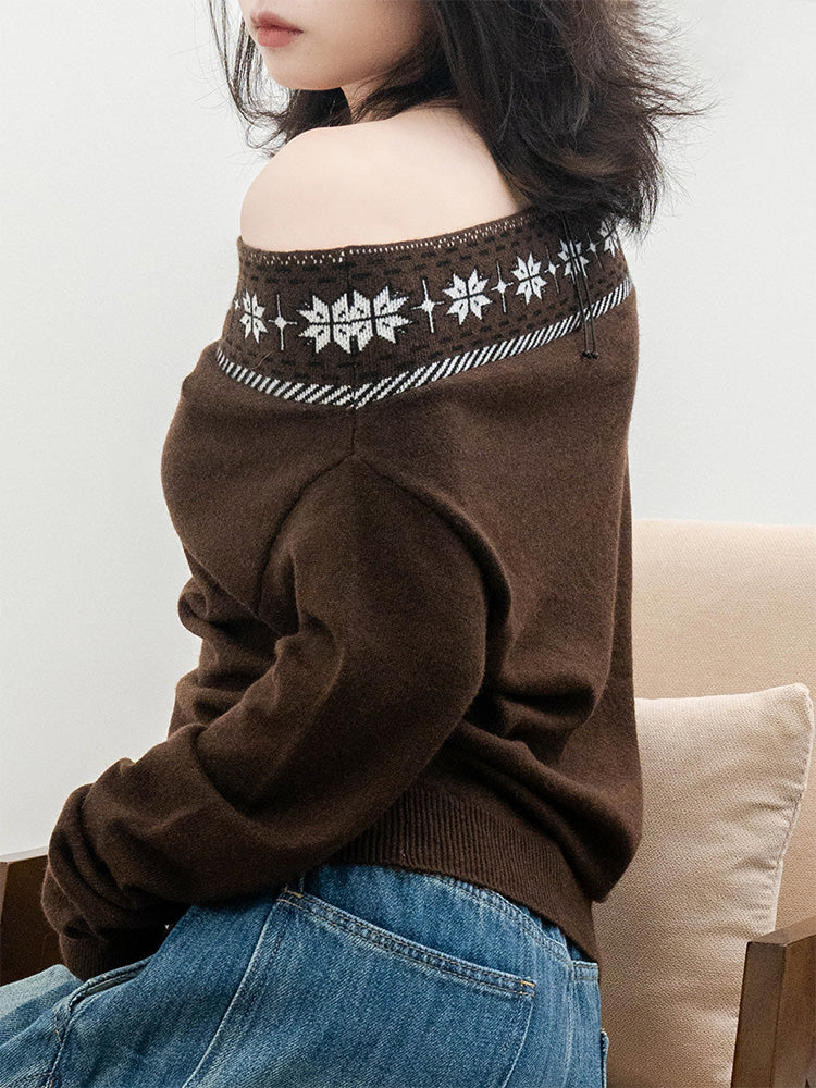 オフショルダーセーター