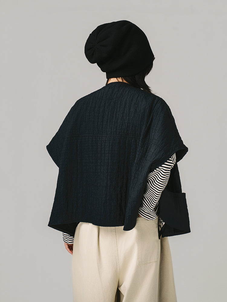 ポケット付きゆったりベスト