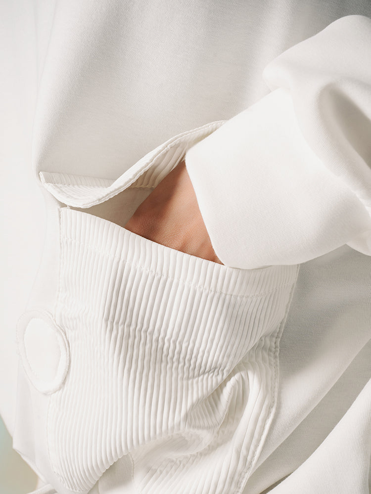 スウェットデザインドローストリングTシャツ