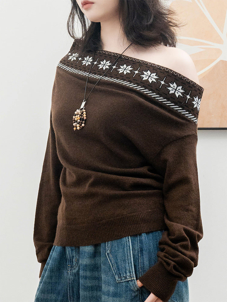 オフショルダーセーター