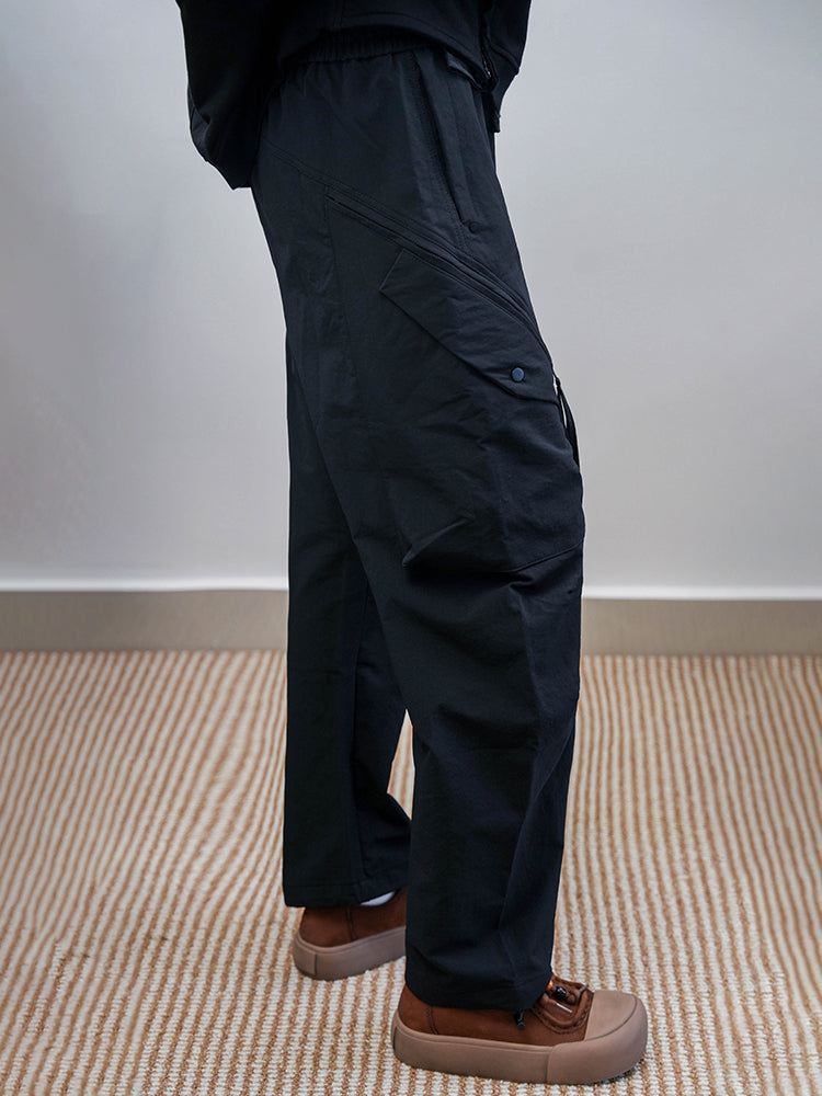 ウエストゴムワークパンツ（ブラック）