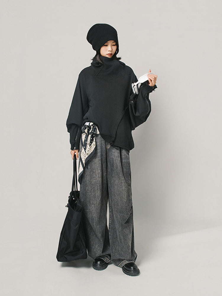 レディースワイドデニムパンツ