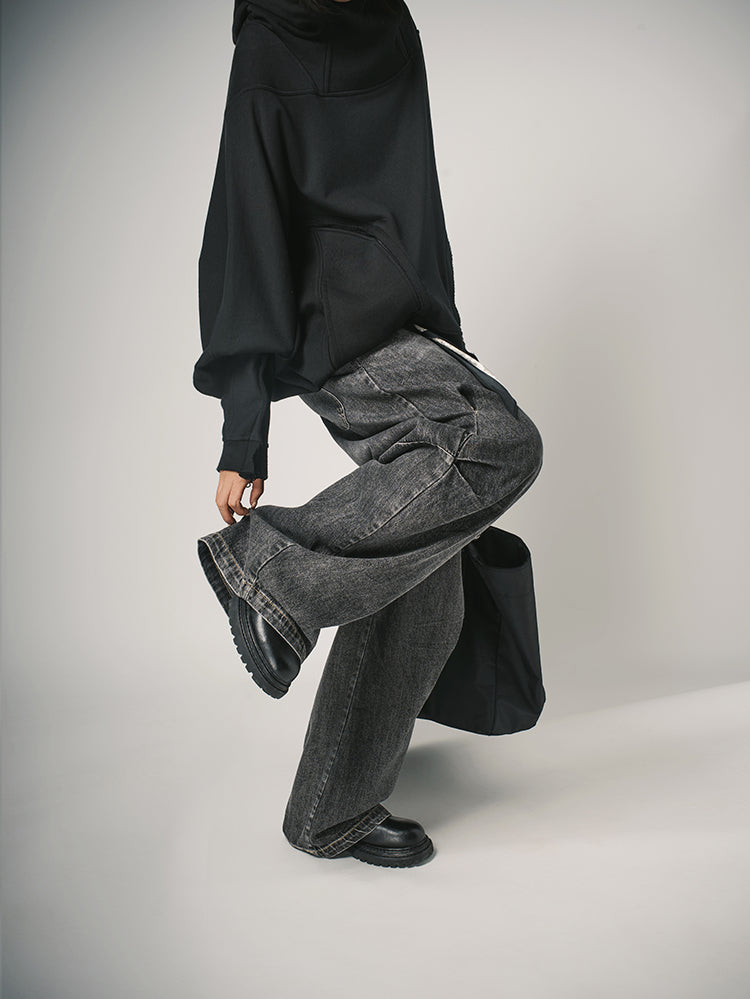 レディースワイドデニムパンツ