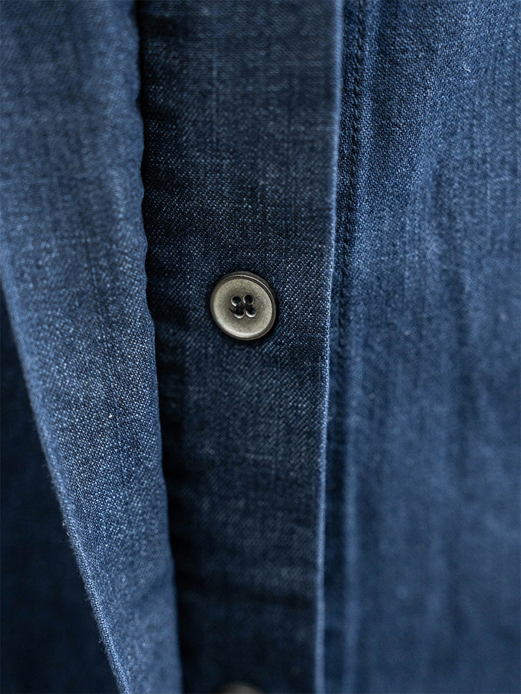 スクエアネックデニムワンピース