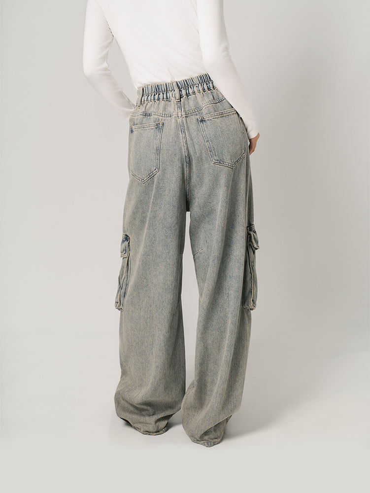 ワイドデニムカーゴパンツ