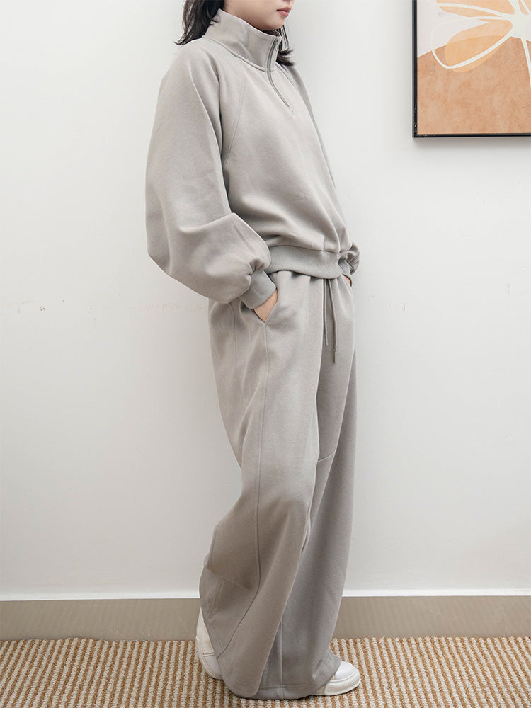 スウェット＆ワイドパンツセットアップ