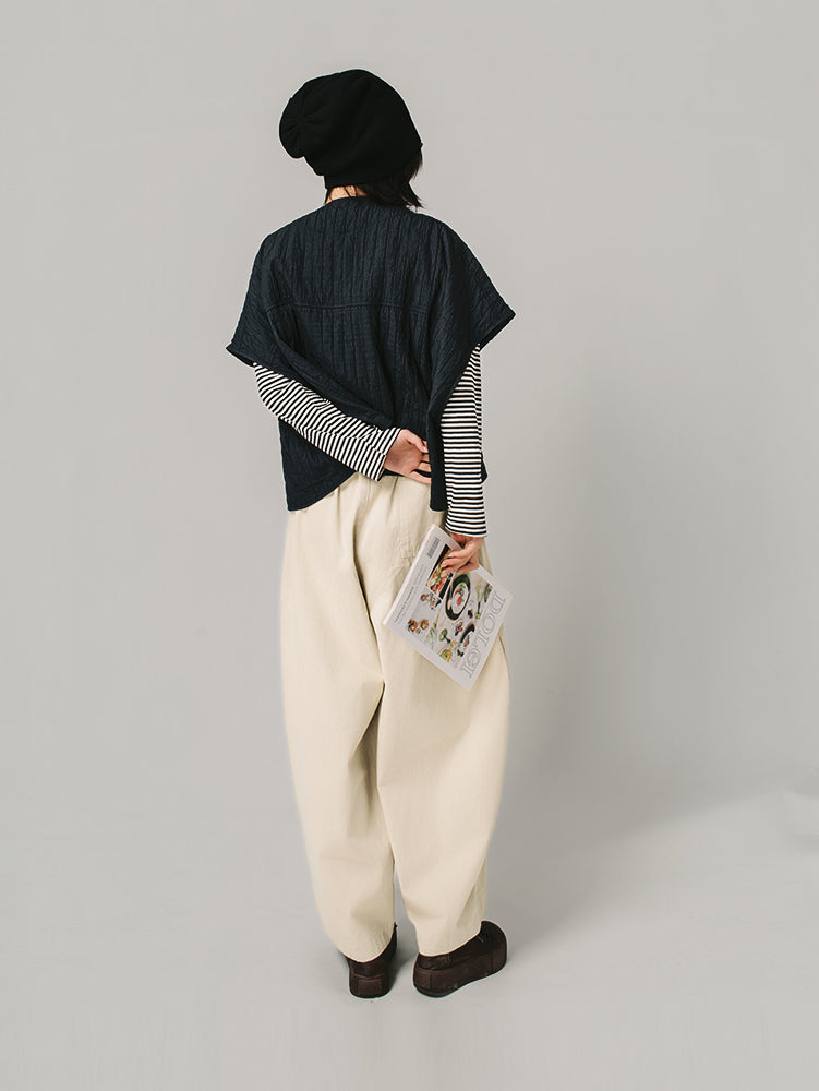 ポケット付きゆったりベスト