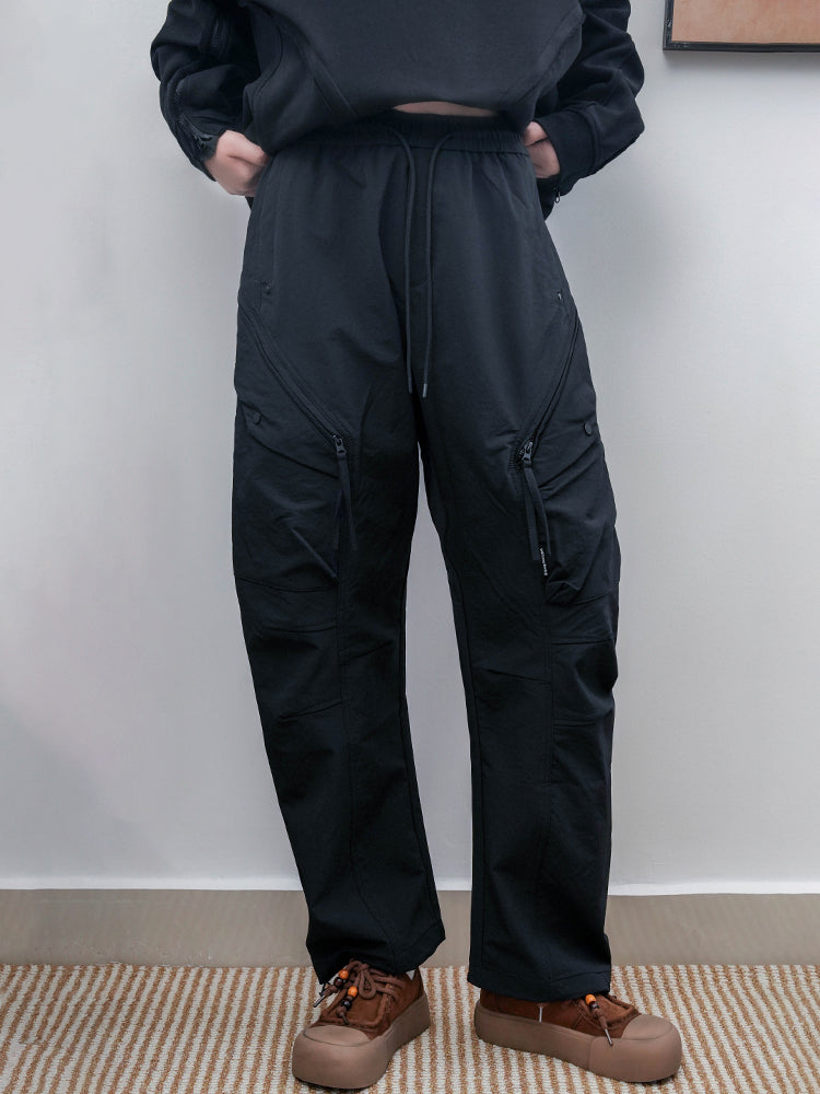 ウエストゴムワークパンツ（ブラック）