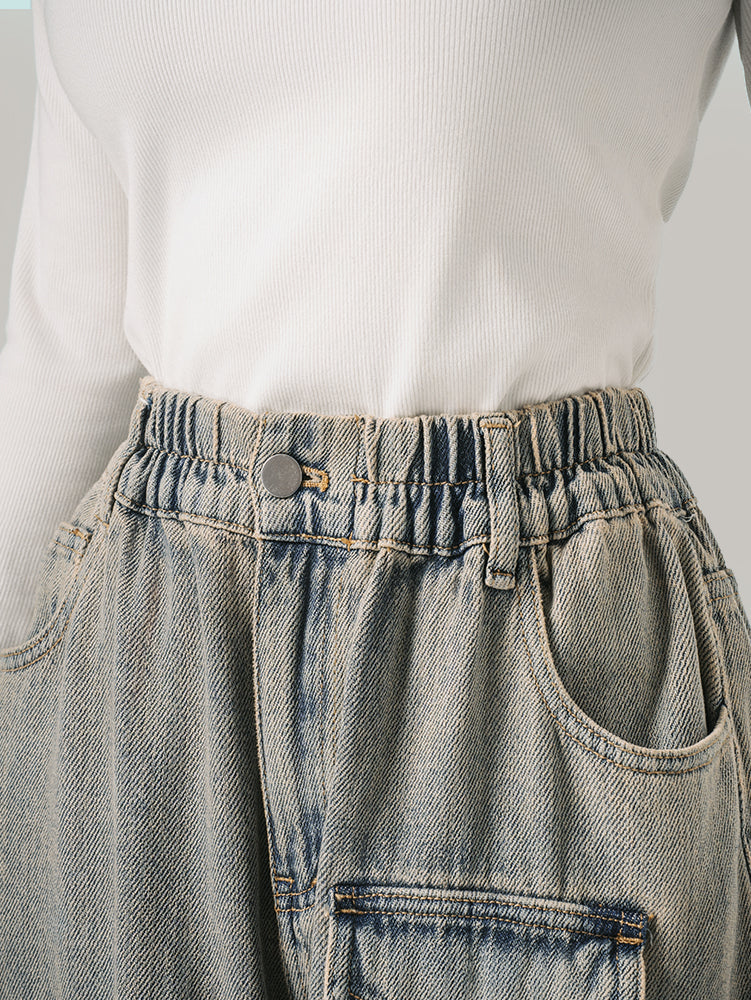 ワイドデニムカーゴパンツ