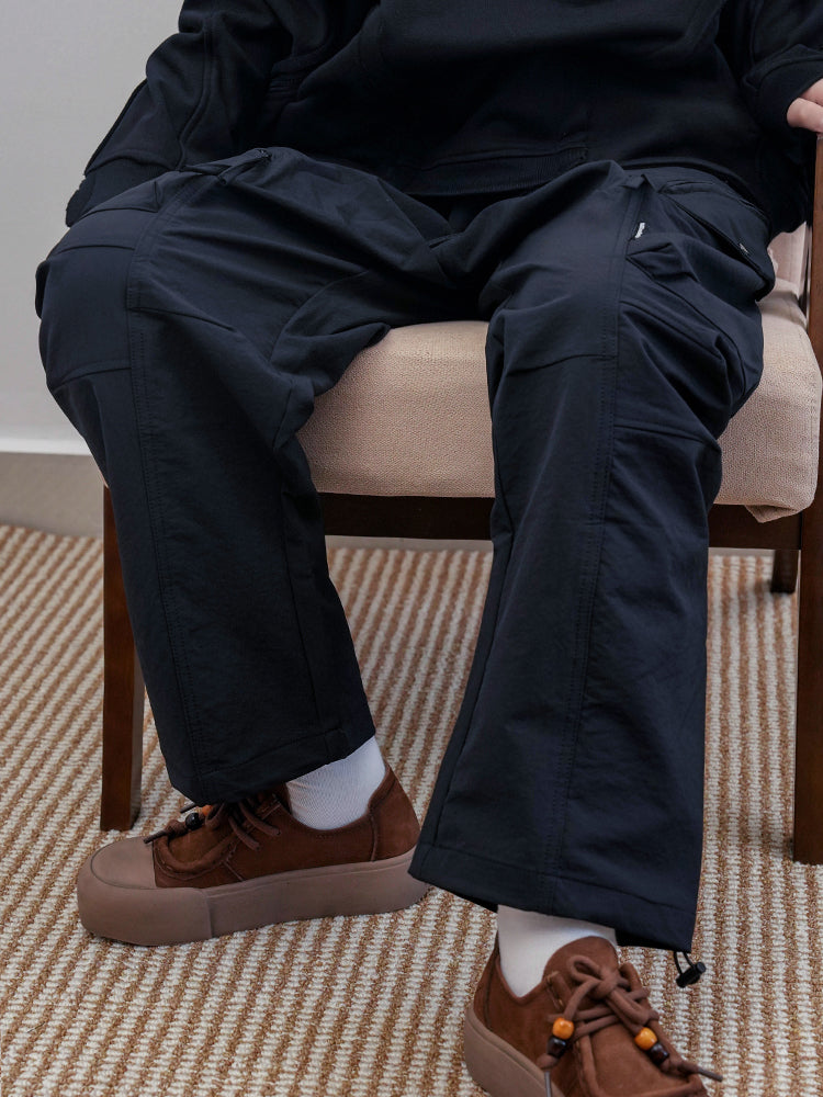 ウエストゴムワークパンツ（ブラック）