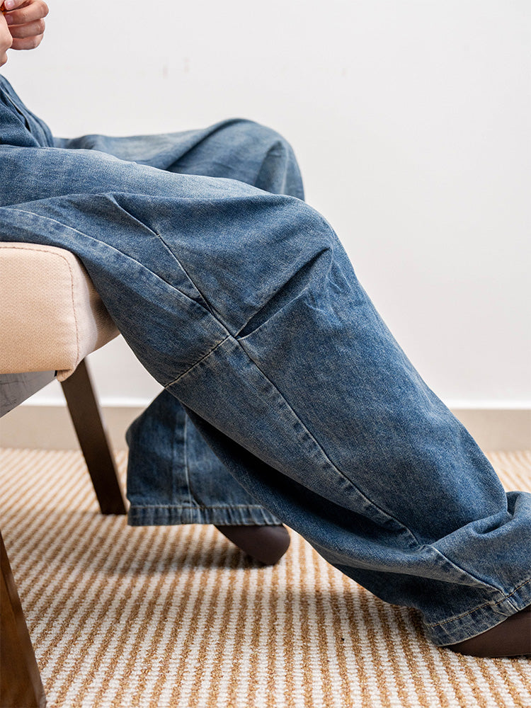 レディースワイドデニムパンツ