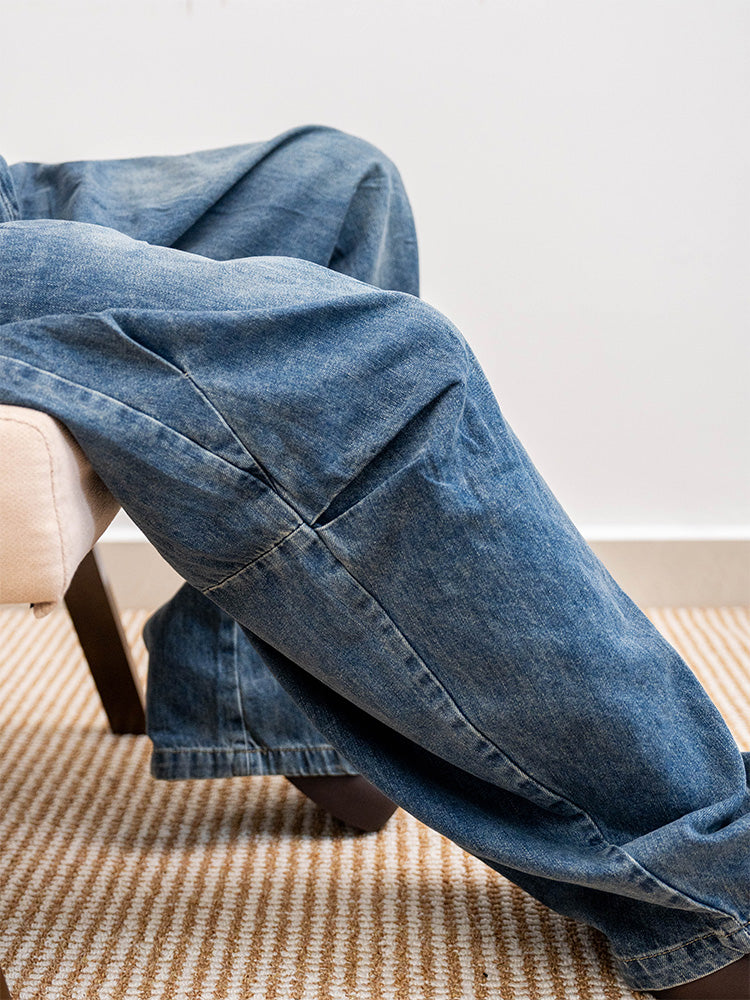 レディースワイドデニムパンツ