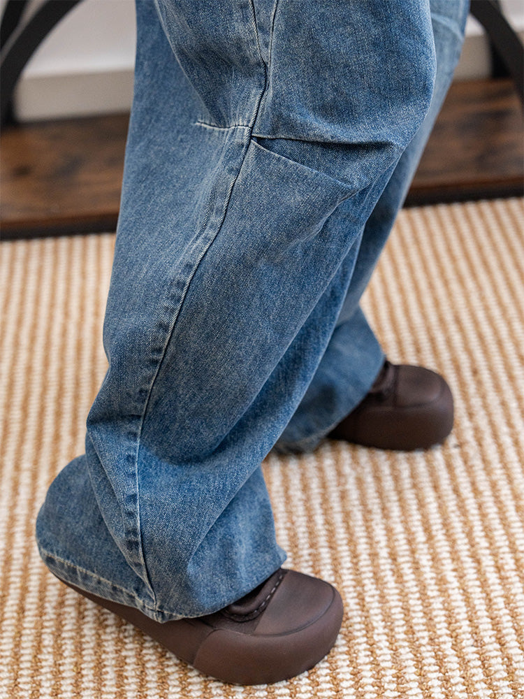 レディースワイドデニムパンツ