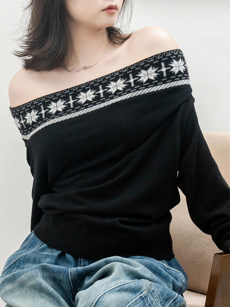 オフショルダーセーター