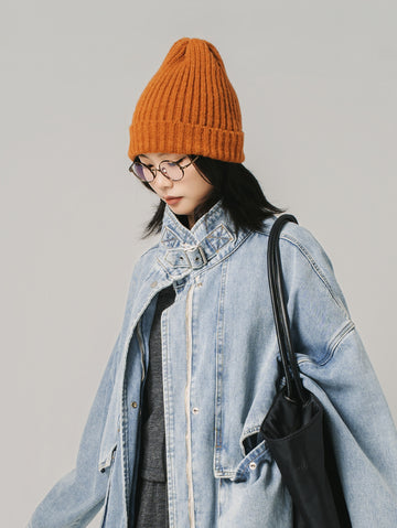 ロング丈デニムコート