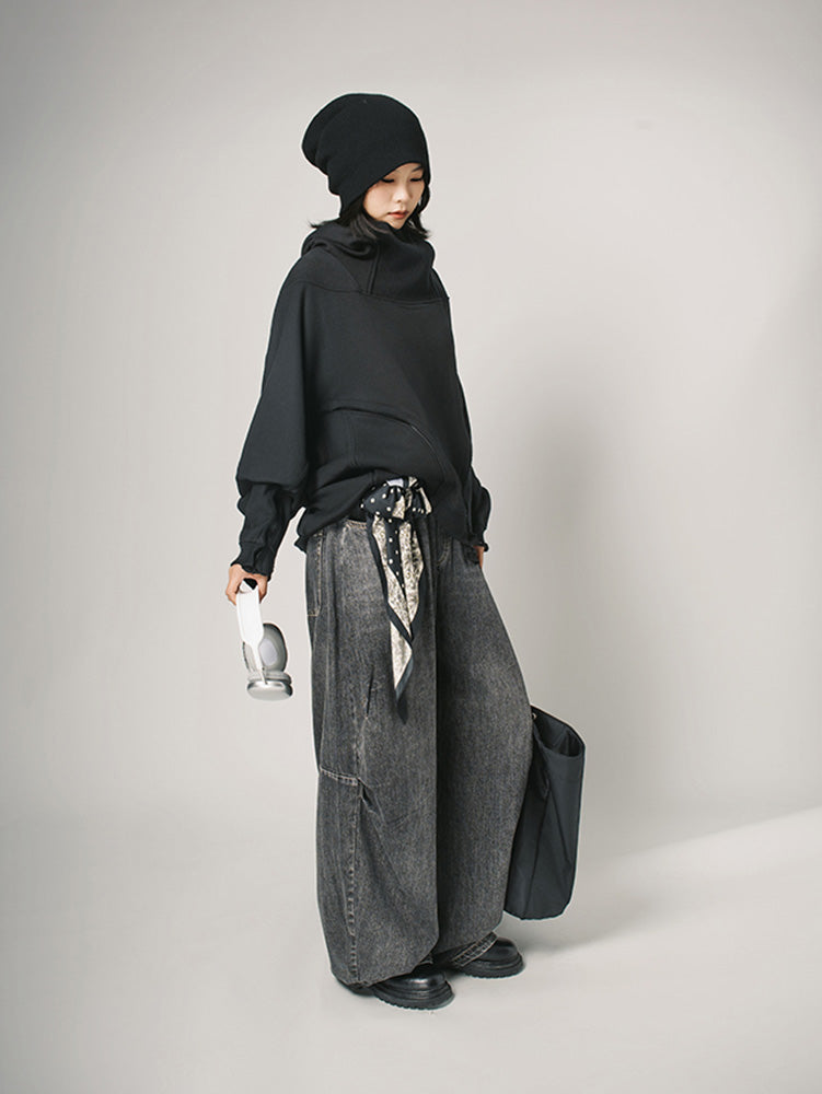 レディースワイドデニムパンツ