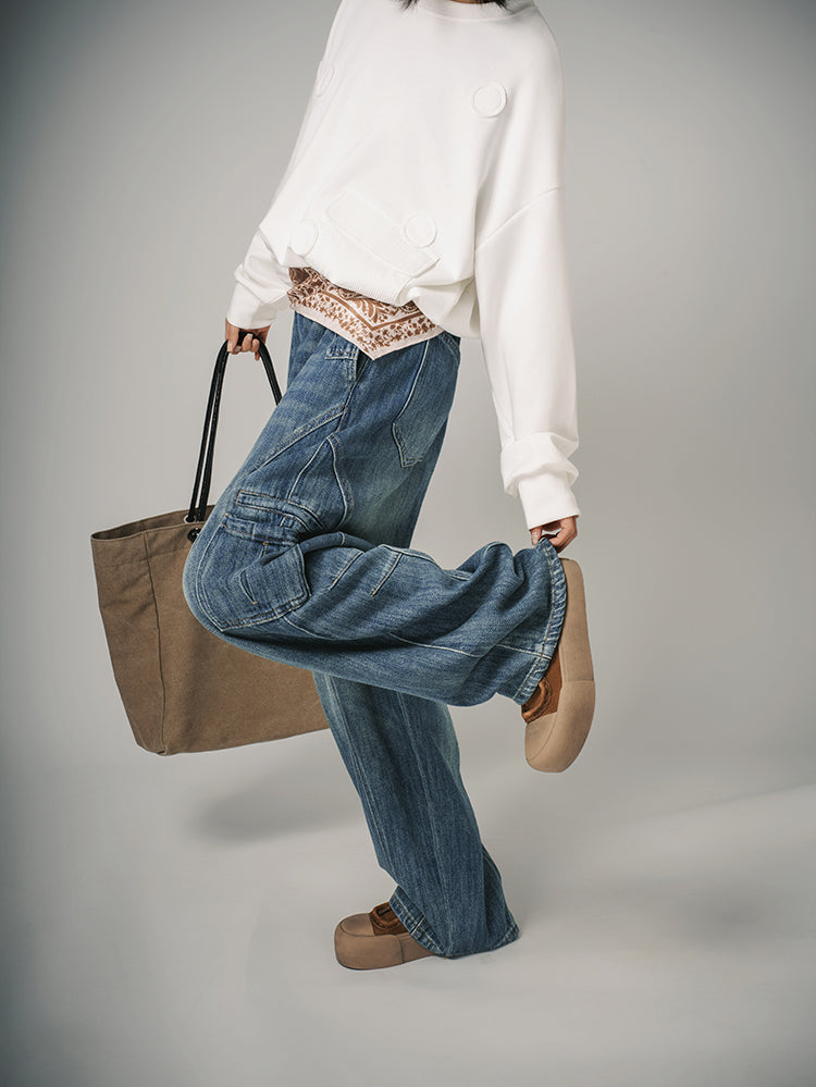 クラシックカーブデニムパンツ