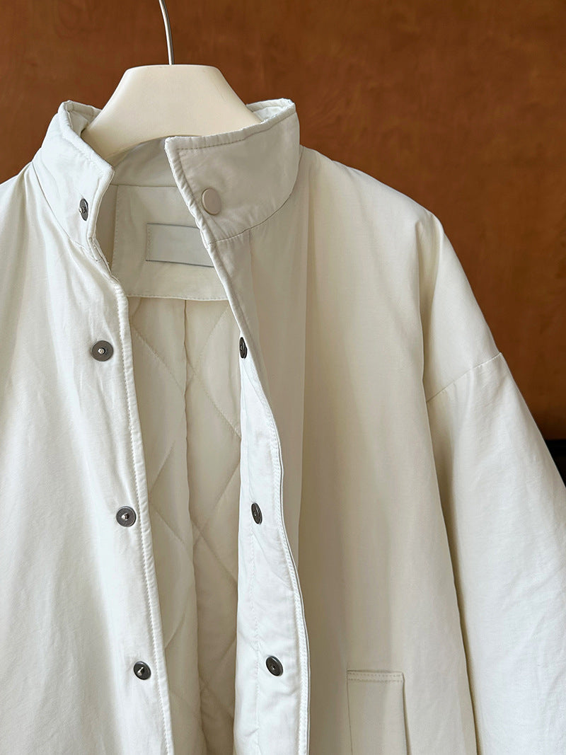 ミニマルデザイン中綿コ一ト