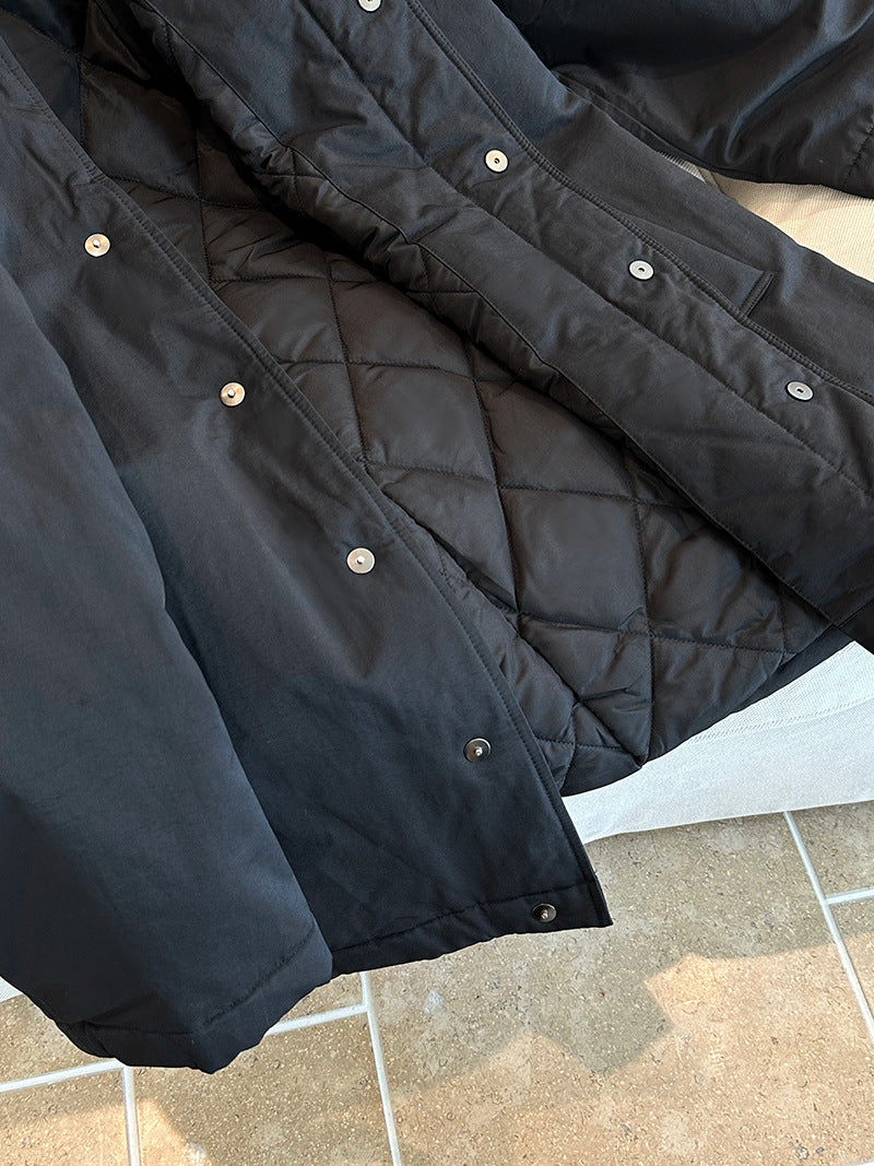 ミニマルデザイン中綿コ一ト