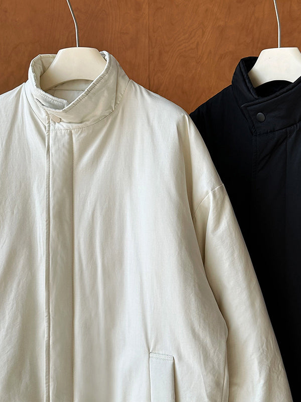 ミニマルデザイン中綿コ一ト