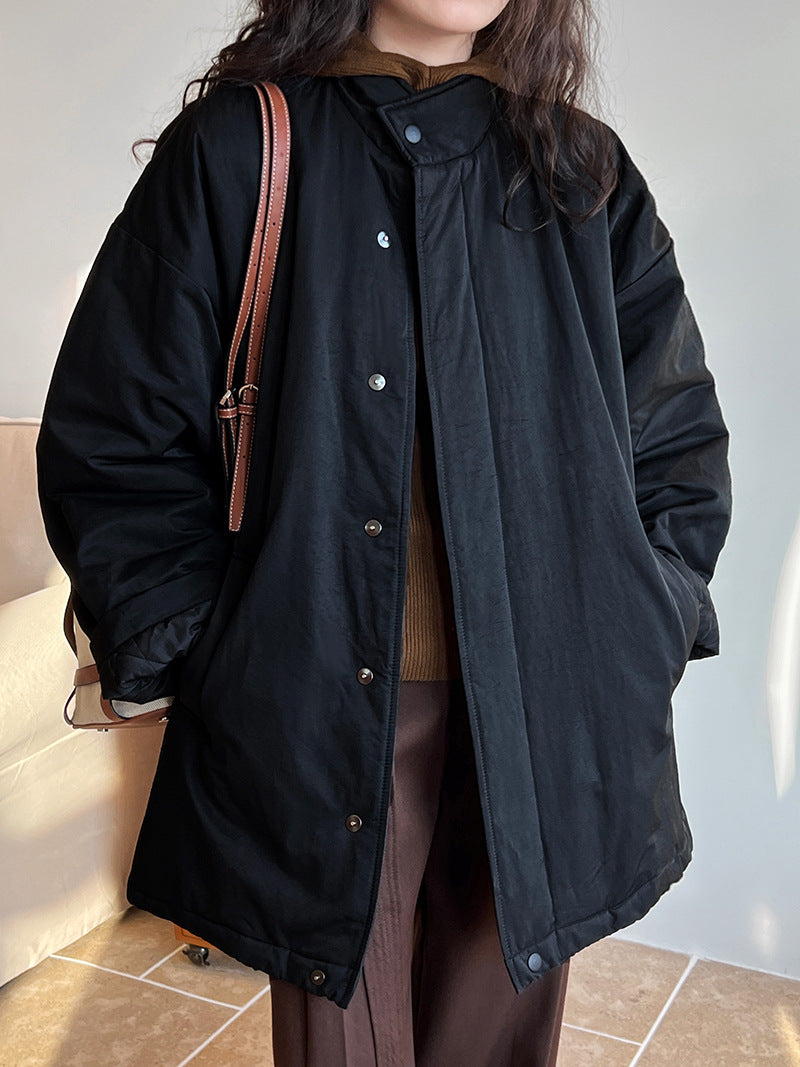 ミニマルデザイン中綿コ一ト