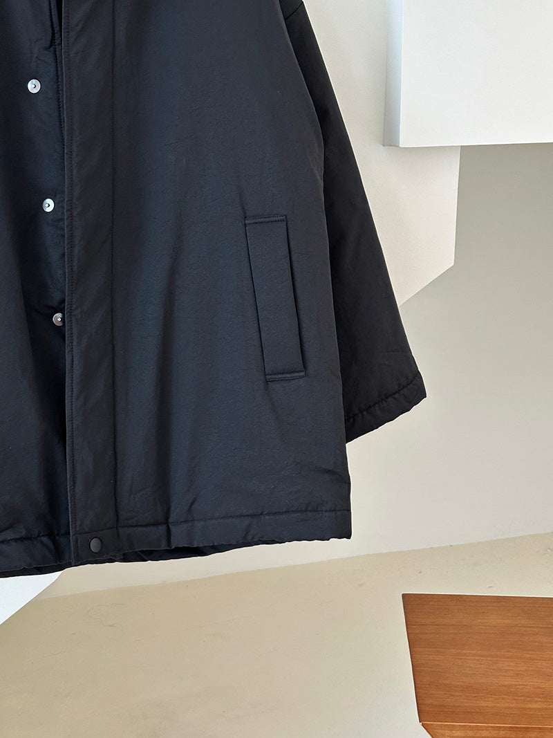 ミニマルデザイン中綿コ一ト