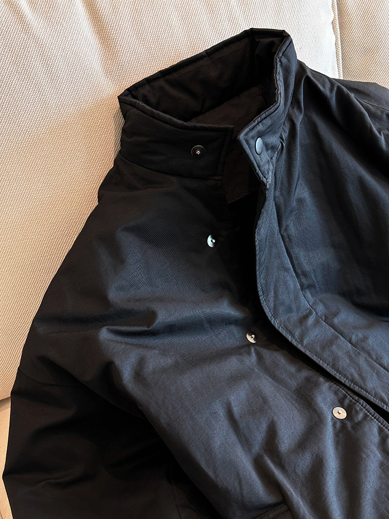 ミニマルデザイン中綿コ一ト