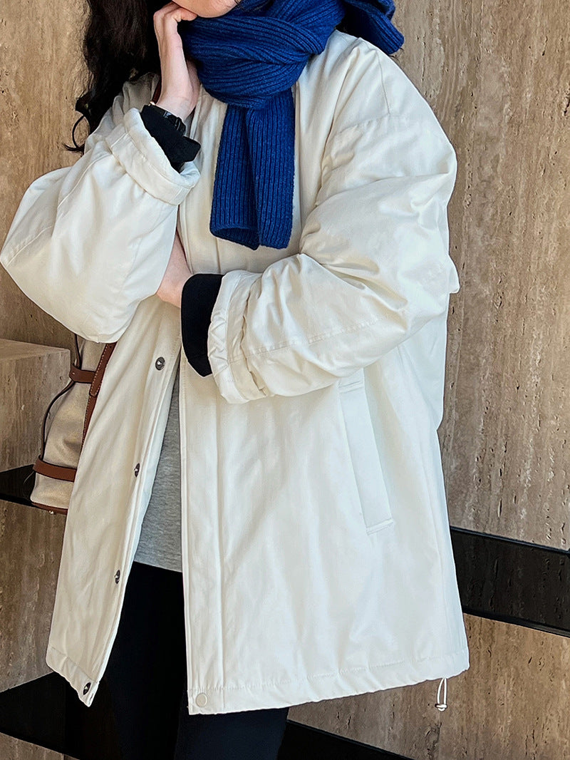 ミニマルデザイン中綿コ一ト