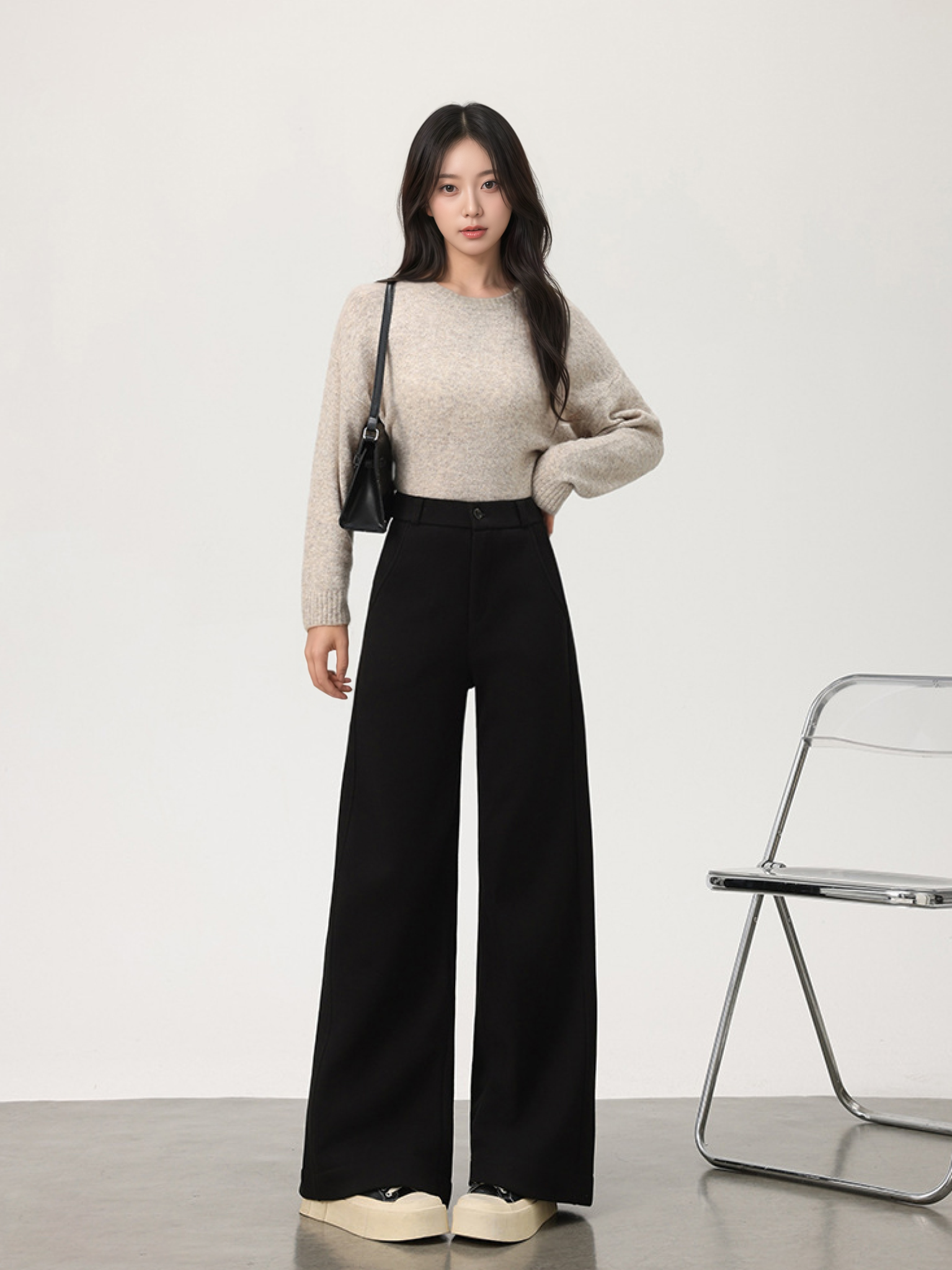 ウールワイドパンツ