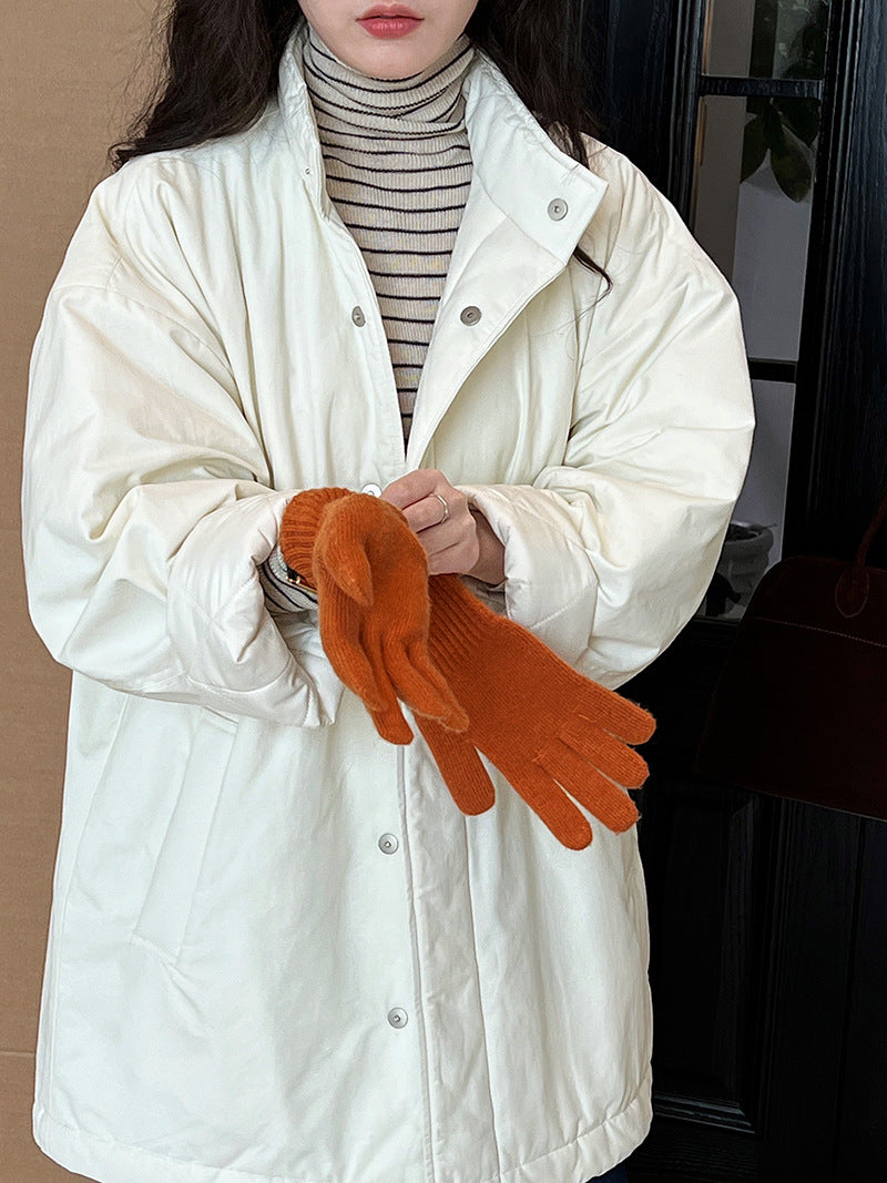 ミニマルデザイン中綿コ一ト