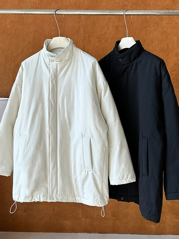 ミニマルデザイン中綿コ一ト