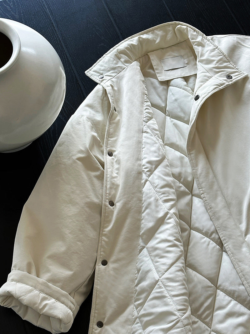 ミニマルデザイン中綿コ一ト