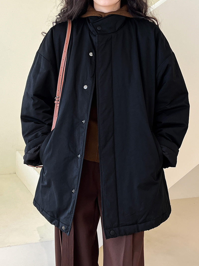 ミニマルデザイン中綿コ一ト