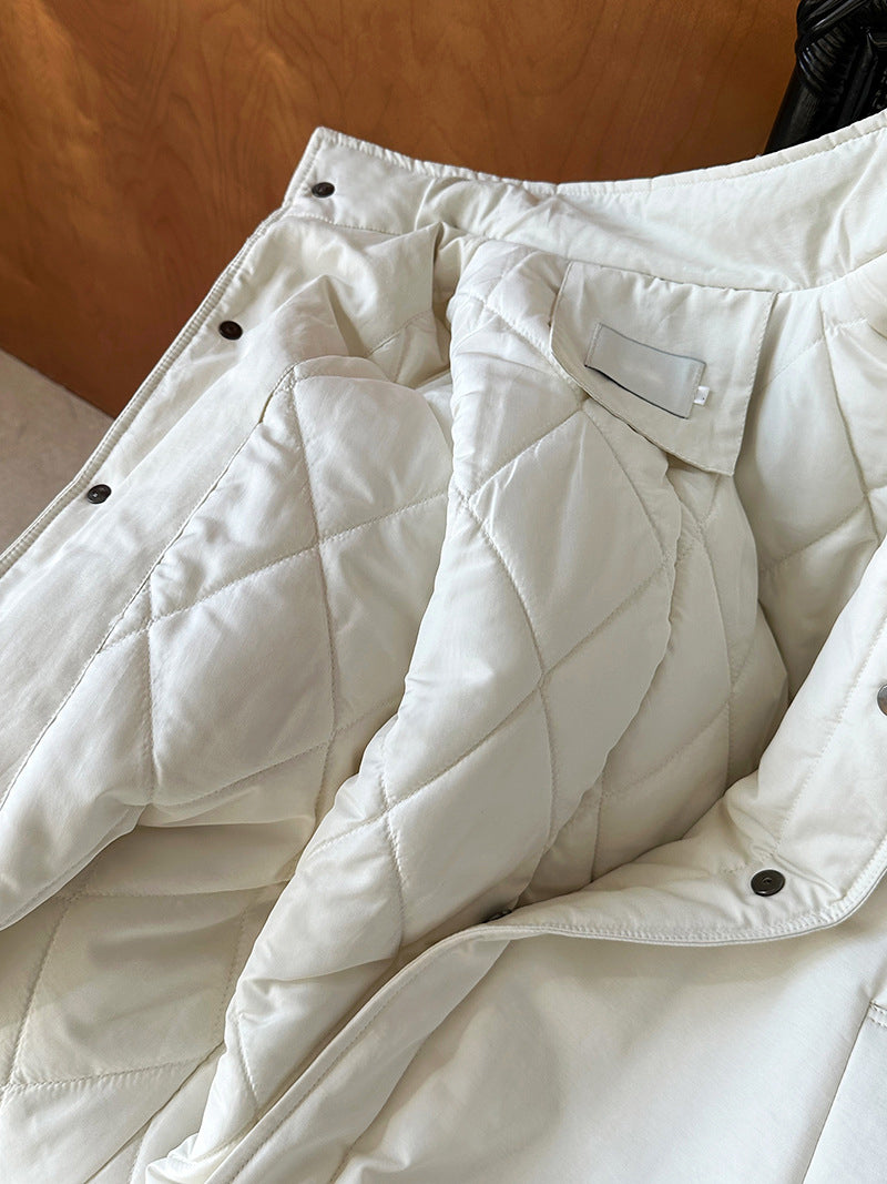 ミニマルデザイン中綿コ一ト