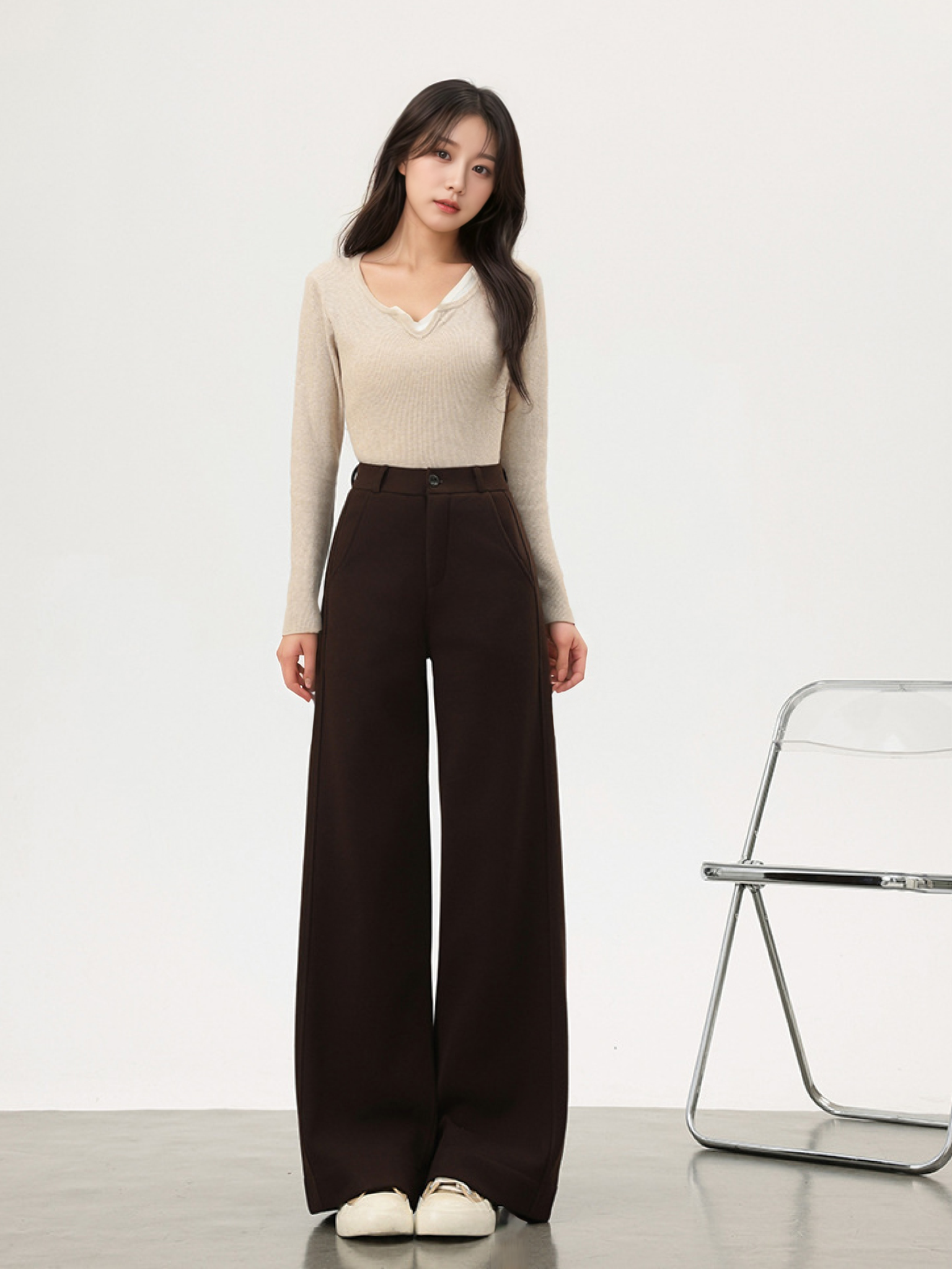 ウールワイドパンツ