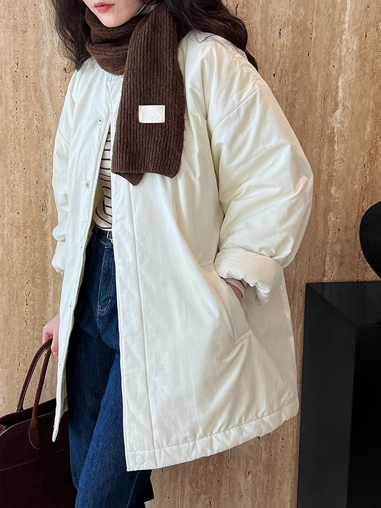 ミニマルデザイン中綿コ一ト