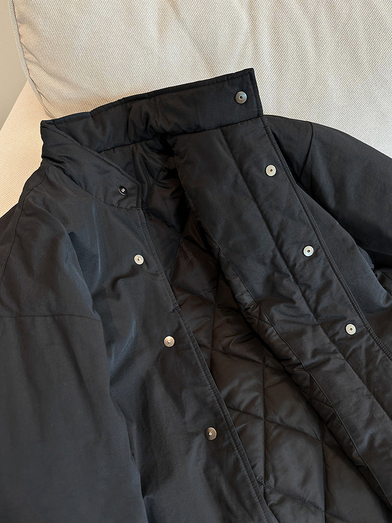 ミニマルデザイン中綿コ一ト