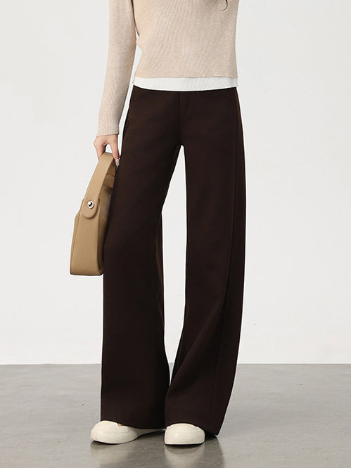 ウールワイドパンツ-qx