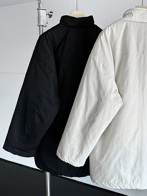 ミニマルデザイン中綿コ一ト