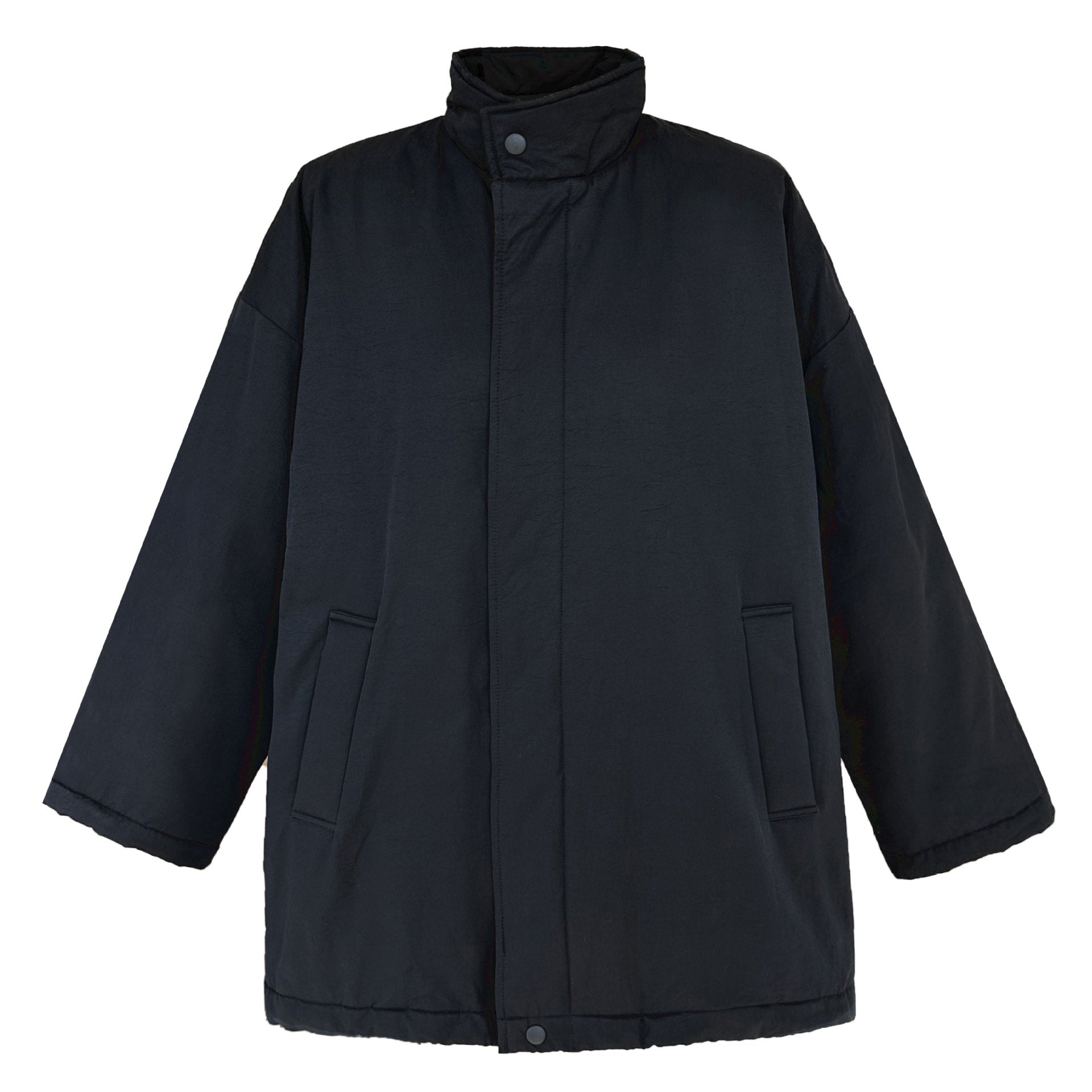 ミニマルデザイン中綿コ一ト